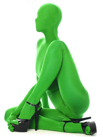 Sexy Green Lycra Spandex Zentai Suit